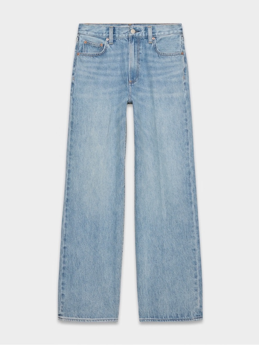 Denim Forum Farrah Light Wash Wide-Leg High-Rise Jeans